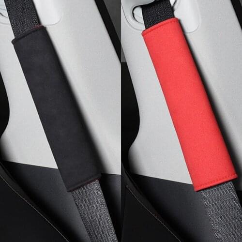 Car Seat Belt Cover for Tesla Model 3 S X Y Shoulder Sefety Leather Cover Child Protection Pads Belts Case