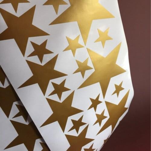 Stars Wall Sticker, DIY Gold Star Vinyl Art Decals Wall Sticker For Kids Room Home Decoration