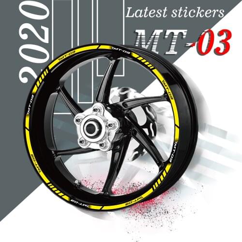 New product promotion Motorcycle Front and rear wheels tire stickers wheel reflective decals For YAMAHA MT-03 MT03 mt03