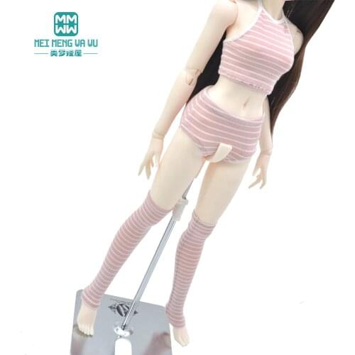 58--60CM 1/3 BJD Doll clothes DD SD Toy ball joint doll accessories Fashion Striped underwear three-piece suit