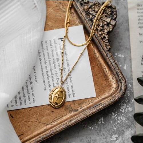 Fashion Double Snake Bone beads Chains Plated 18k Gold Necklaces for Women Stainless Steel Women Jewelry Decoration On The Neck