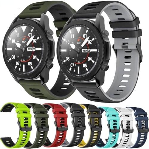 Watchband For Samsung Galaxy Watch 3 45mm 41mm Strap Bracelet 20mm / 22MM Watchstrap Silicone For Garmin venu sq wristband