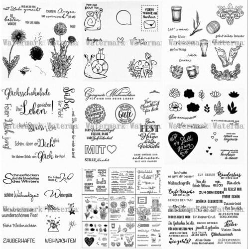 14x14cm Christmas Clear Stamps Transparent Seal Silicone Seal TPR Christmas Wedding Roller Stamps DIY Scrapbook Album Card