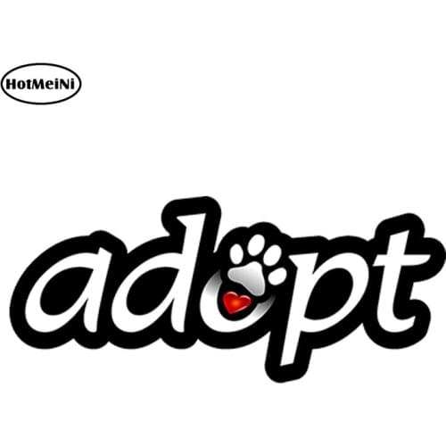 HotMeiNi Car Styling Car Sticker Waterproof Adopt Cat Dog Decal Sticker - Canine Search Harmony Series Accessories 12cm* .3cm