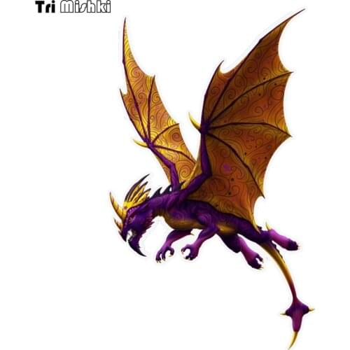 Tri Mishki WCS741 11*18cm Pterosaur Awesome Dragon car sticker PVC coloful Decals Motorcycle Accessories sticker office home