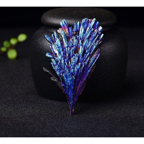 1pcs Rare Blue Tourmaline Ore Rough Ornaments crystal Stone Handicraft Specimen Teaching Home Decoration shape random 5-10g