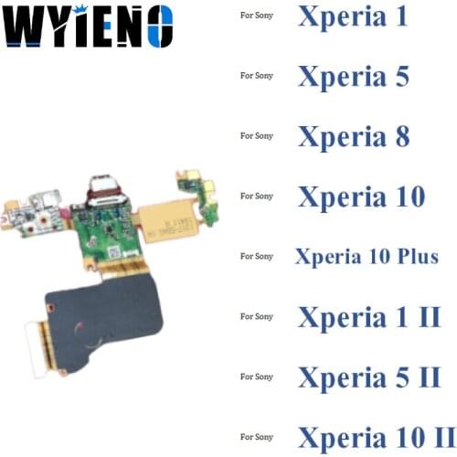 Wyieno TOP For Sony Xperia 1 5 8 10 Plus + II USB Dock Charging Port Type C Plug Fast Charger Board Ribbon Flex Cable