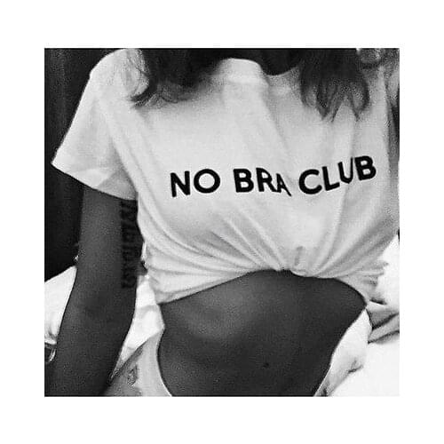 Harajuku Tunic Tshirt Women Short Sleeve Letter No Bra Club Bare Midriff T shirt Tops White Tumblr Tee Shirt Femme