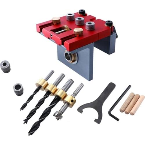 2021 New Professional Woodworking Tool Locator Puncher Drilling Guide Jig Doweling 3-in-1
