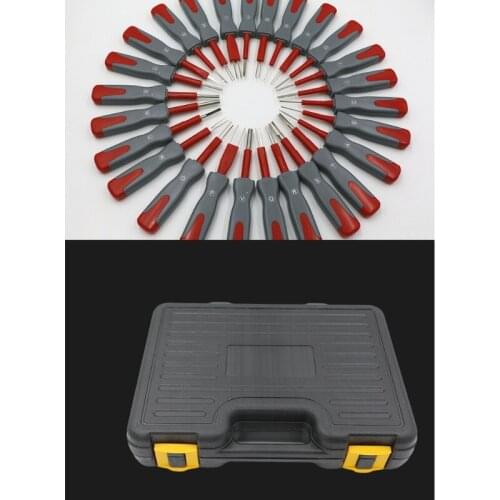 26Pcs Car Wiring Connector Pin Release Extractor Crimp Terminal Automotive Wire Terminal Pin Removal Tool