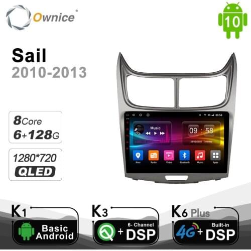 6G+128G Ownice DSP Android 10.0 8 Core Car DVD Video Player For Chevrolet Sail 2010 - 2013 4G LTE SPDIF 1280*720 BT 5.0 DSP