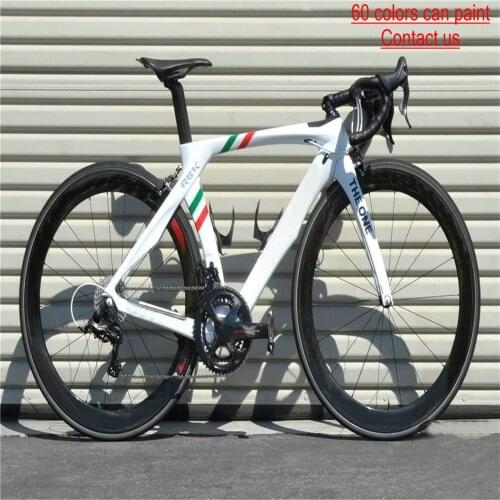 80 colors custom logo RB1K Road Carbon Bike with groupset 50mm Road Carbon Wheelset