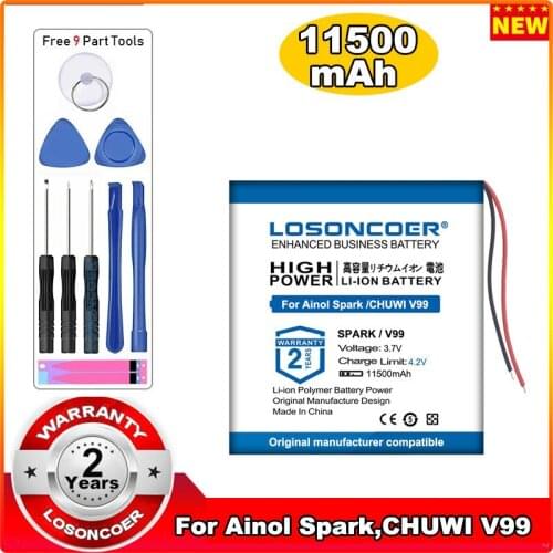 LOSONCOER Battery 11500mAh Battery For Ainol Spark,CHUWI V99 9.7" 10.1" Tablet PC