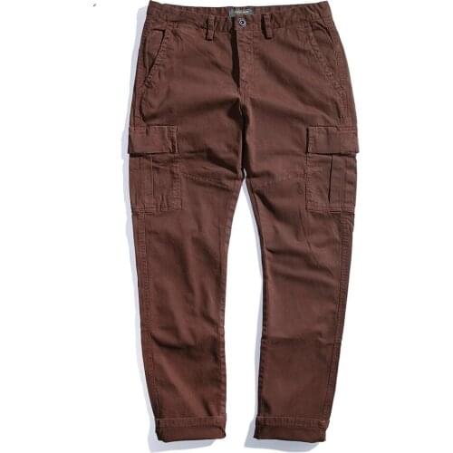 Cargo Pants 2021 Spring Summer Casual Pants Men Cotton Slim Fit Fashion Business Long Trousers Male Brand Pencil Pants Plus Size