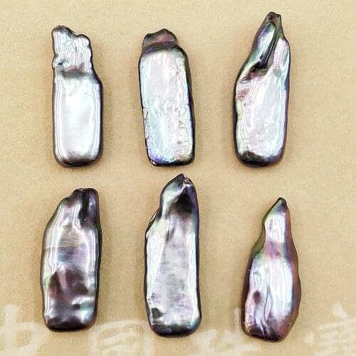 Natural Freshwater Baroque Rare Purple Pearl Irregular Strip Loose Bead for Jewelry Making DIY Bracelet Necklace Accessories