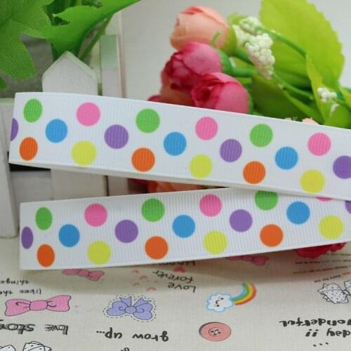DHK 7/8'' 5yards printed grosgrain ribbon hair bow diy party decoration OEM Wholesale 22mm E638