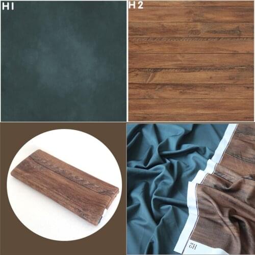 Newborn Baby Grunge Backdrop 2 Sides Wood Floor and Scenic Background Studio Photo Backdrop Stretch Fabric