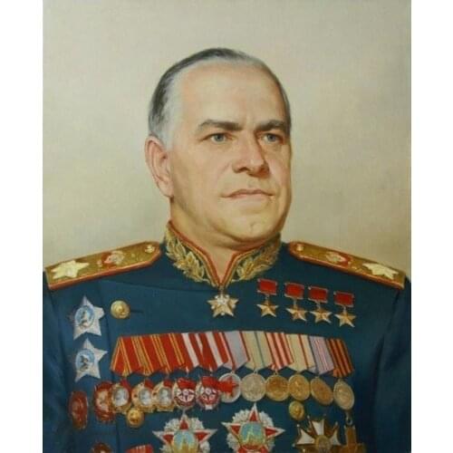 GOOD ART PRINT painting World War II General Portrait of a Soviet Russian General Georgy Zhukov PRINT oil painting on canvas