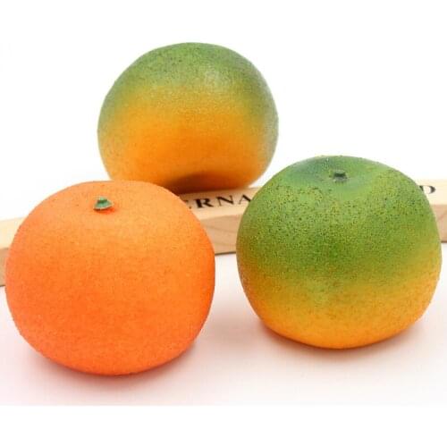 4PCS 7.6CM Artificial Simulation fruit Orange Kindergarten Garden Family Kitchen Decoration Handwork DIY Fruit