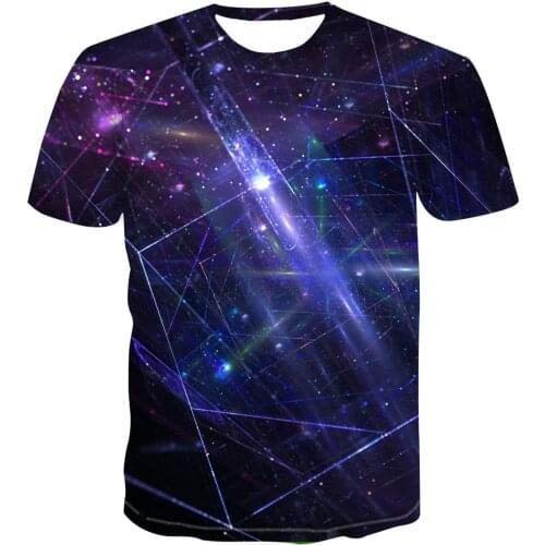 Summer 2019 Yuansu New Creative Geometry 3d T -Shirt With Fashionable Short Sleeve Star Sky MenS Hip Hop Fashion T-Shirt S -6xl