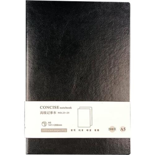 Hot Sale Soft PU Leather Notebook with 100 Pages Portable Multipurpose Notebook for School Office Business