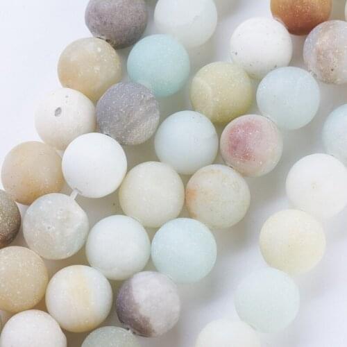 5 Strands Frosted Natural Round Bead Strands about 8~8.5mm in diameter for jewelry making DIY hole: 1mm about 47pcs/strand F70