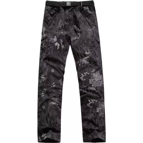 Outdoor climbing pants men spring and summer thin and breathable water repellent and removable fast dry trousers