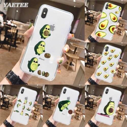 Funny Avocado Phone Case for iPhone 12 Mini 11 Pro X XR XS MAX SE 2020 11 7 8 Plus 6 6s 5 5s TPU Soft Cover