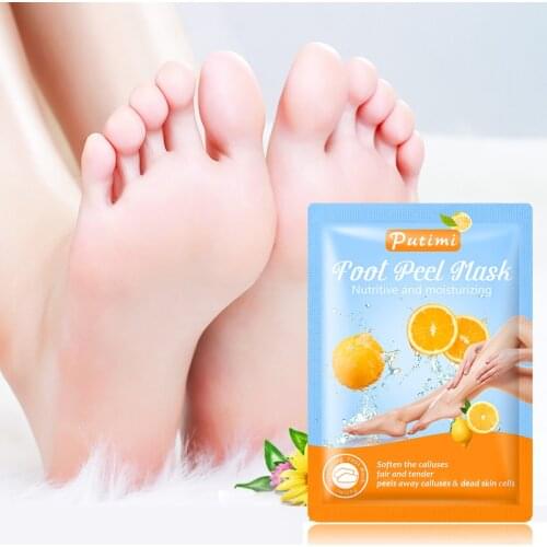 PUTIMI Exfoliating Foot Mask Spa Pedicure Socks Exfoliation for Feet Mask Remove Dead Skin Foot Peel Mask Cream for Heels