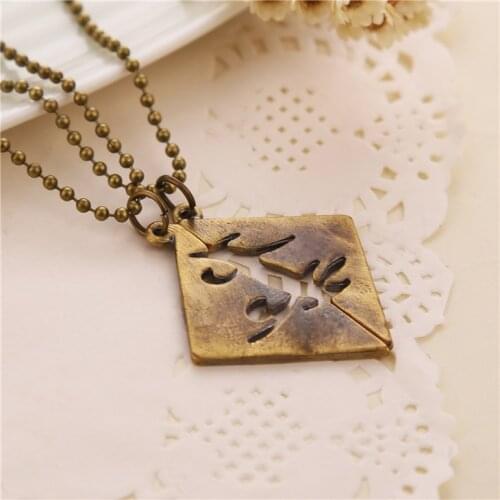 The Mortal Instruments City of Bones necklace vintage Runes Parabatai friendship couples pendant for men and women wholesale