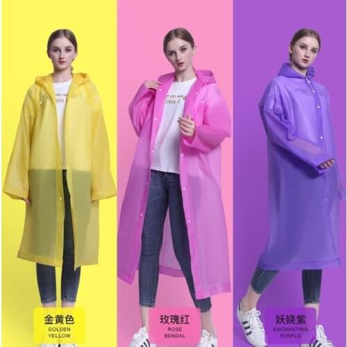 Thickened adult raincoat, EVA fashionable lightweight raincoat for outdoor travel