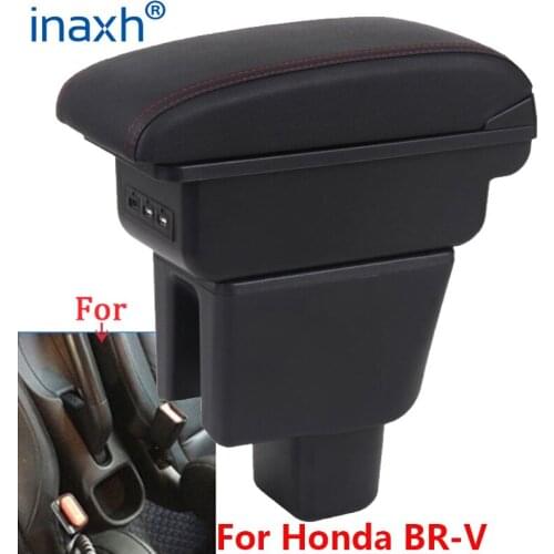 For Honda BR-V Armrest For Honda BRV Car Armrest box central Store content Storage box Arm Auto parts USB Charge