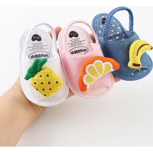 Fashion Cotton Baby Shoes Summer Cute Infant Slippers Baby Boys Girls Shoes Soft Sole Anti-Slip Indoor Shoes for Newborns 0-18M
