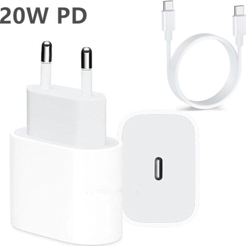 20W EU/US PD Plug Travel PD charger USB Type C Quick Charger Adapter For iPhone 12 Pro mini 11 XR/X/Xs/Max/8 Fast Charging port