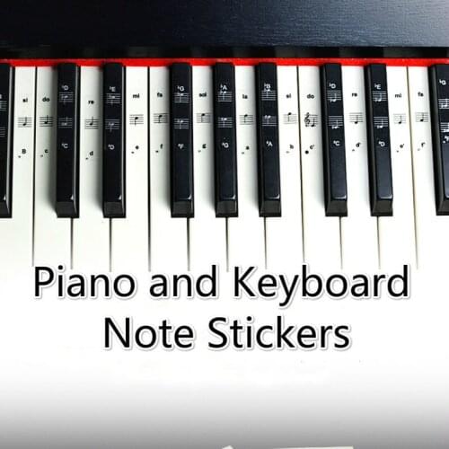 32/37/54/61/88 Key Piano Stickers Transparent Piano Keyboard Piano Stave Electronic Keyboard Name Note Sticker Accessories