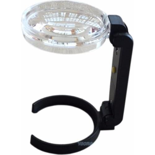 3X 60mm LED Light Desk Table Lamp Magnifying Glass Folding Hand Held Zoom Reading Magnifier Fresnel Lens
