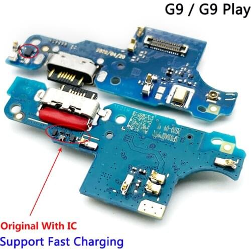 5PCS 100% Original New For Moto G9 / G9 Play USB Charging Connector Board Flex Cable With Microphone Replacement Parts