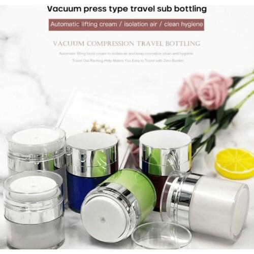 Cosmetic Jar Acrylic Cream Refillable Cans Vacuum Bottle Press Style Cream Jar Vials Airless Bottles Cosmetic Container TXTB1