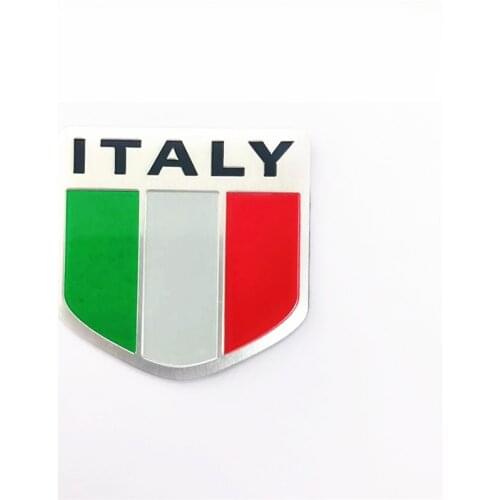 Aluminum Allloy Shield France Germany Italy England USA Flag Emblem Decal National Symbol Badge Car Trunk Sticker 5x5cm