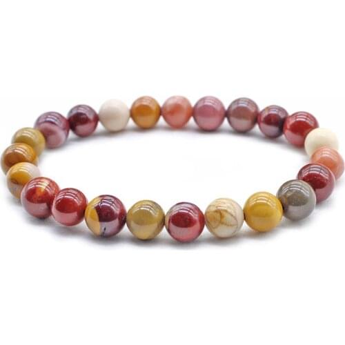 Charms Size 6mm 8mm 10mm Yellow Agat Bracelets Natural Stone Stretch Men Women Bracelet Elastic Pulserase Jewelry