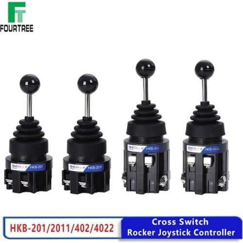 Joystick Cross Switch Monolever Cross Rocker Master Switch Hose Size 30mm Self-reset Self-lock 2NO 4NO HKB-201 2011 402 4022