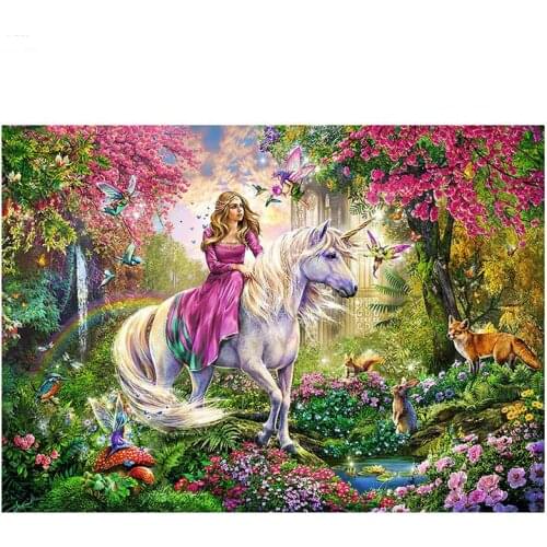 Unicorn Princess portrait Diamond Painting Full cartoon animal scenic New DIY Sticking Drill Cross Embroidery 5D