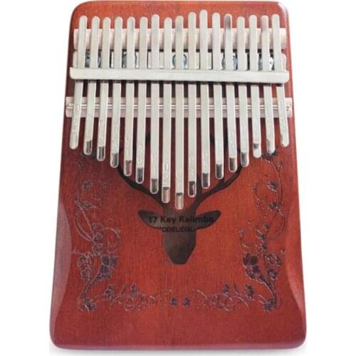 Kalimba 17 Key Thumb Piano Mahogany Wooden Mbira Musical Instrumentos Musicales Upgrade Handguard Instruments Calimba Machine