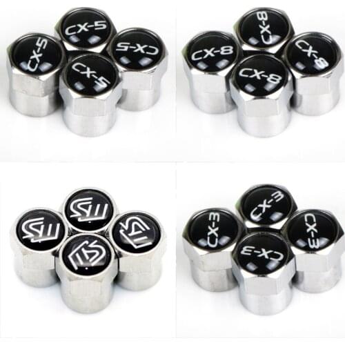 4pcs car valve caps Dedicated For cx-3 cx-5 cx-8 sport mazda cx3 cx5 cx8 Car Styling Accessories