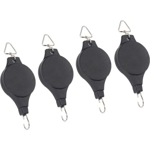 4PC Adjustable Plant Pulley Hanging Flower Basket Hook Hanger Pot Hanging Holder