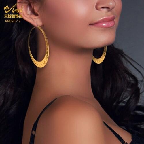 Hot Sale Exaggerate Big Hoop Earrings Set Simple Party Round Loop Stainless Steel Earings For Women Fashion Jewelry 2021 Gifts