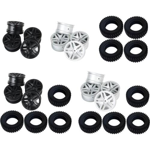 Metal RC Car Wheel Rim Tires for MN86 1/10 1/12 RC Truck Hobby Car Replacement Parts