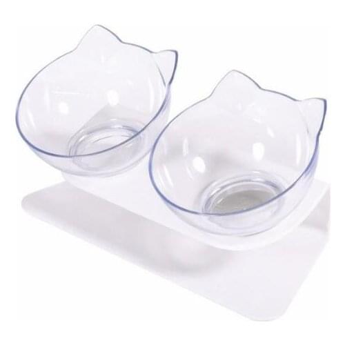Non-slip Cat Bowls Double Pet Bowls With Raised Stand Pet Food and Water Bowls For Cats Dogs Feeders Pet Products Cat Bowl