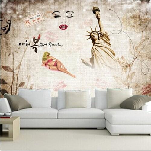 The latest 3D murals, 3D three-dimensional Retro Venus statue background wall murals, living room TV sofa bedroom wall paper