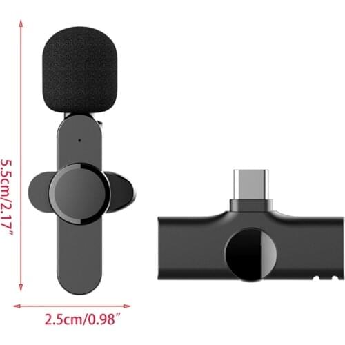 2021 New Live Broadcast Mic Type C Wireless Microphone System USB C Video Recording Mic